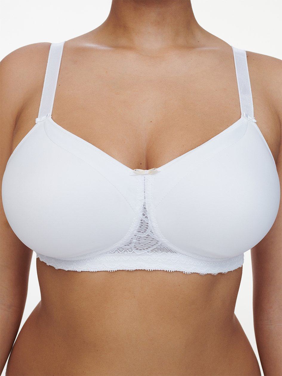 White Chantelle Merci Custom Fit Wireless with Pocket Women Bras | GZL3943WX