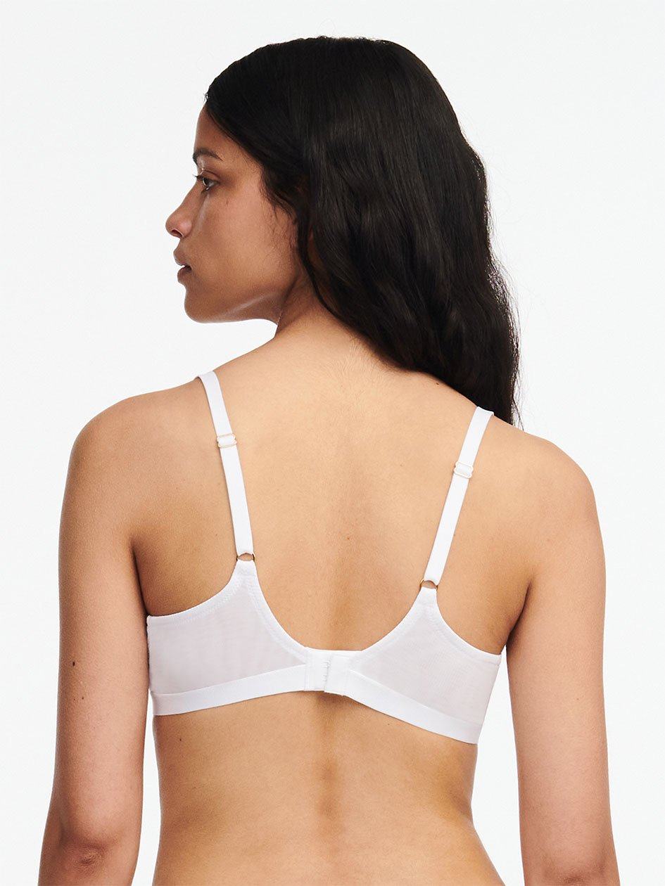 White Chantelle Monogram Demi Women Unlined Bra | LZI1111LR