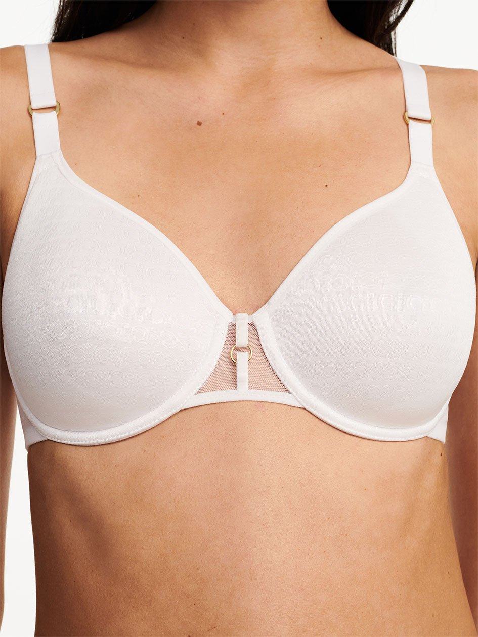 White Chantelle Monogram Smooth Lightweight Women T-Shirt Bra | CLQ758SB