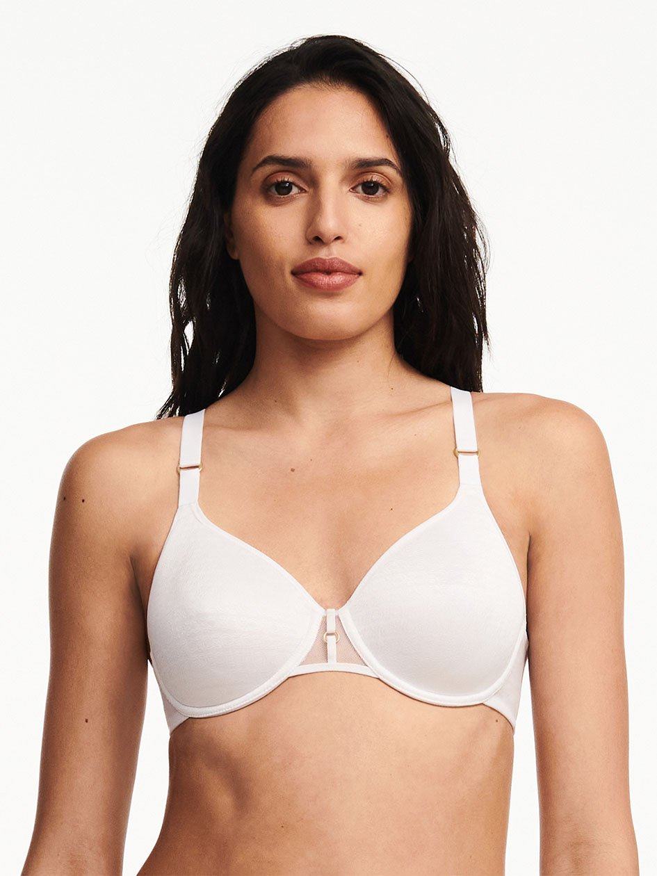 White Chantelle Monogram Smooth Lightweight Women T-Shirt Bra | CLQ758SB