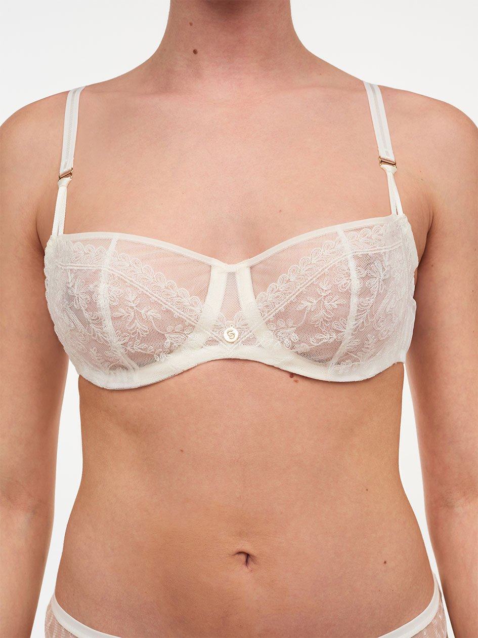 White Chantelle New Romance Lace Underwire Demi Women Bras | NBN2461NE