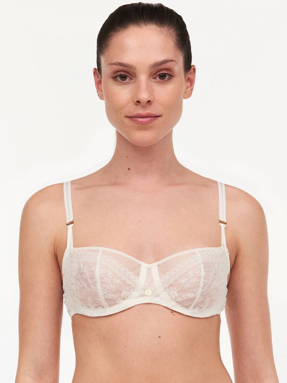 White Chantelle New Romance Lace Underwire Demi Women Bras | NBN2461NE