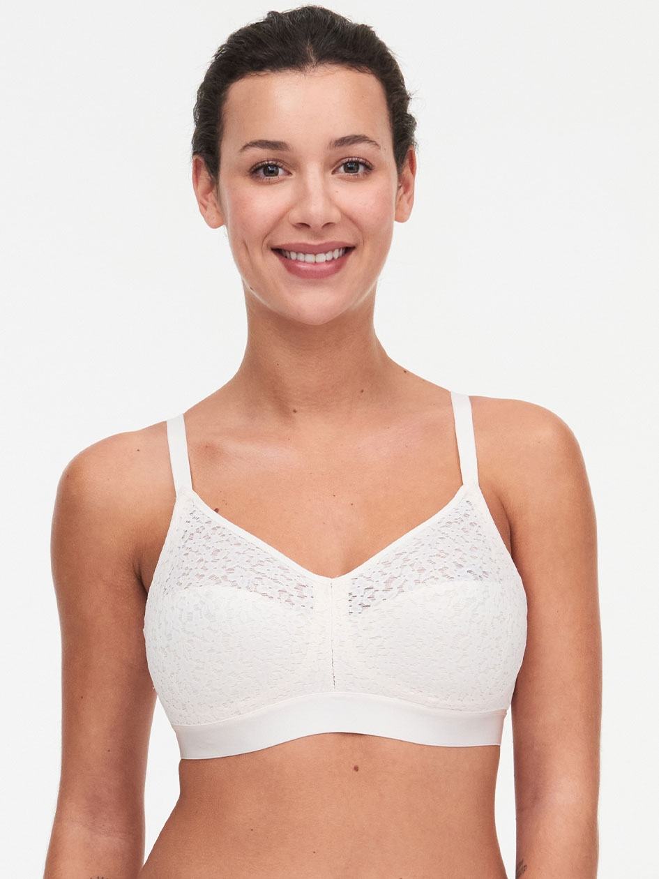 White Chantelle Norah Comfort Supportive Wirefree Women Bras | HWW6740TK