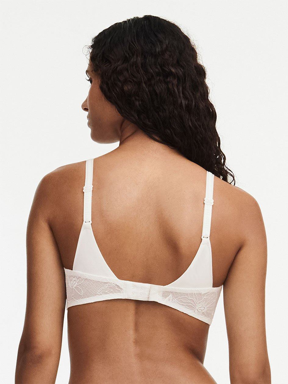 White Chantelle Orchids Wireless Triangle Women Bras | ZHV1574KC