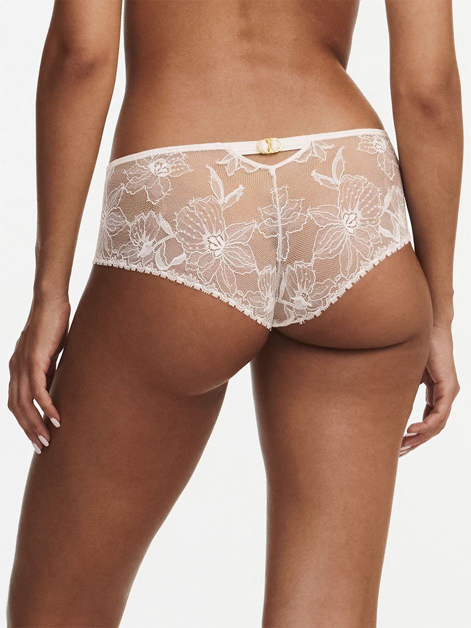 White Chantelle Orchids Women Hipster Panty | PZF7138YN