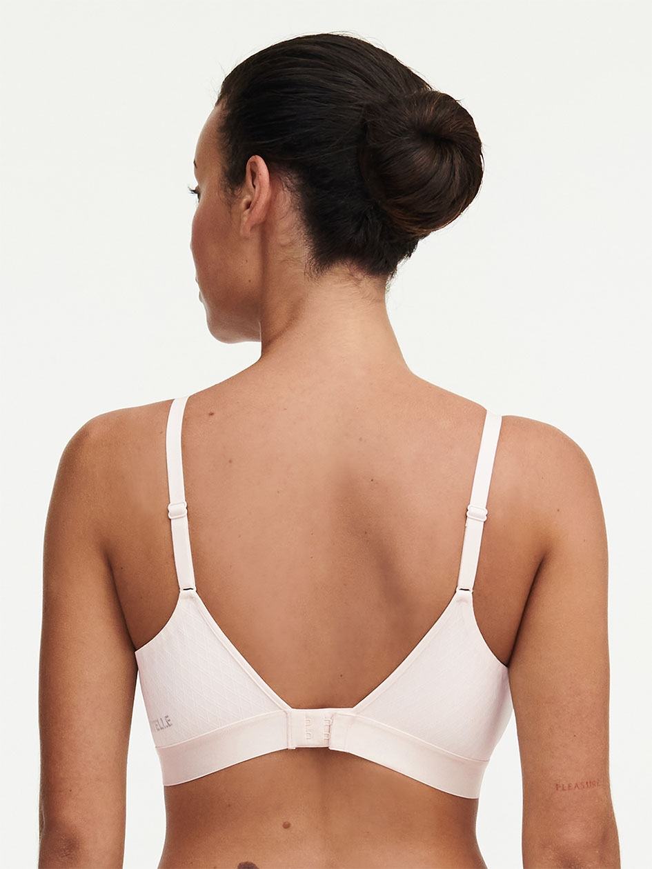 White Chantelle Smooth Lines Back Smoothing Wireless Women Bras | NHK5684ZA