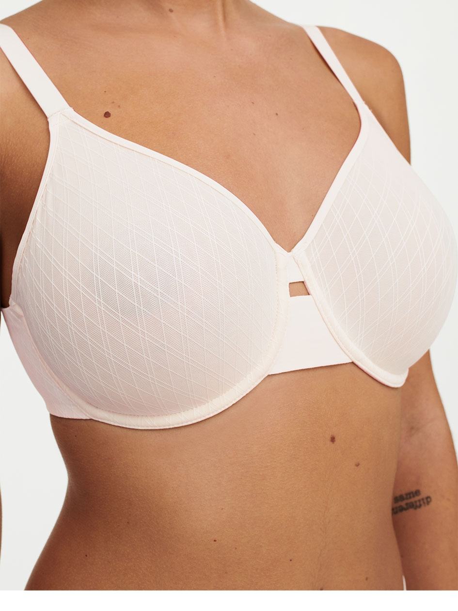 White Chantelle Smooth Lines Back Smoothing Minimizer Women Bras | VXG6520IM