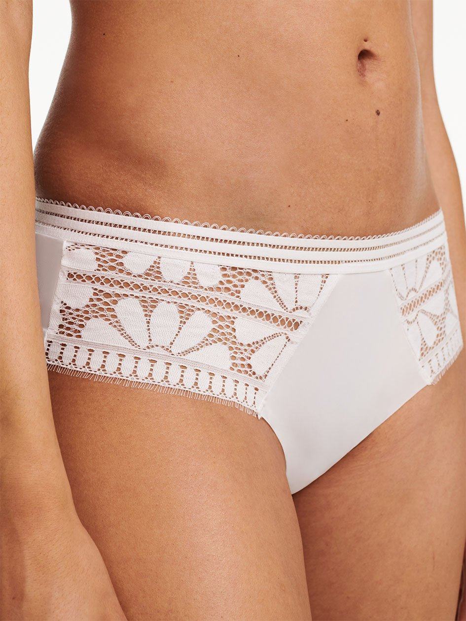 White Chantelle Sofie Lace Women Hipster Panty | MWY747HW