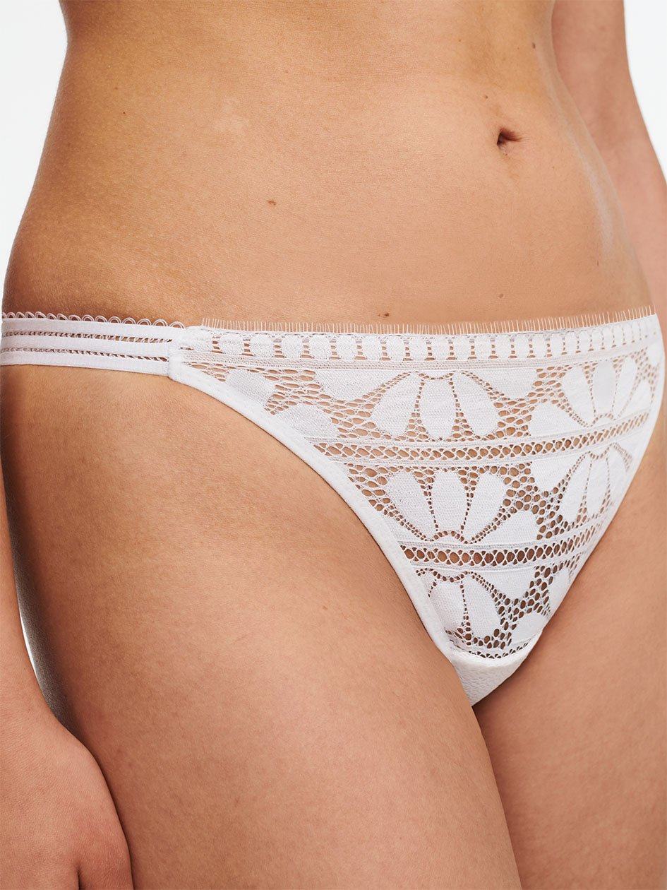 White Chantelle Sofie Lace Women Thong Panty | LYN5821TA