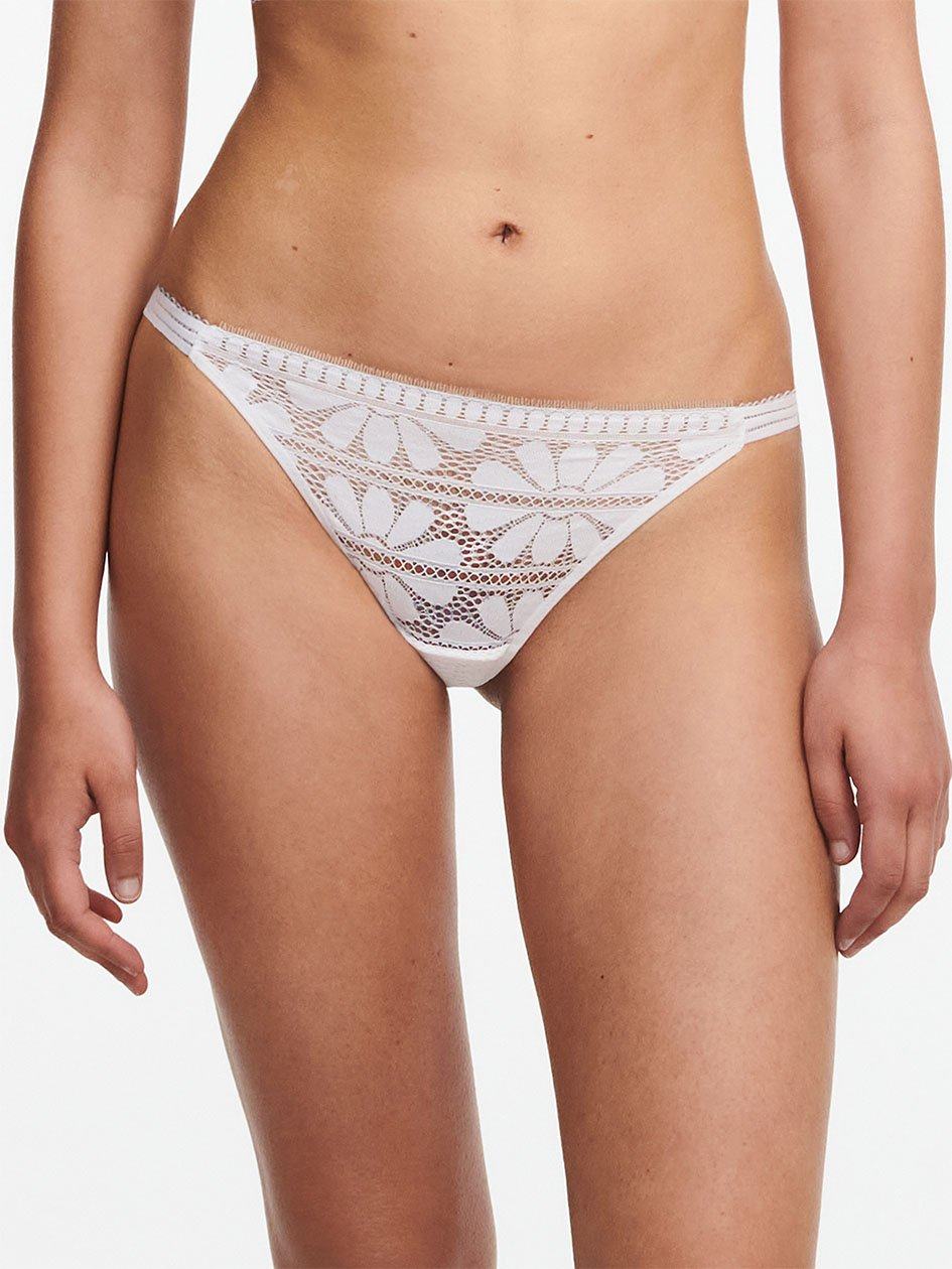 White Chantelle Sofie Lace Women Thong Panty | LYN5821TA