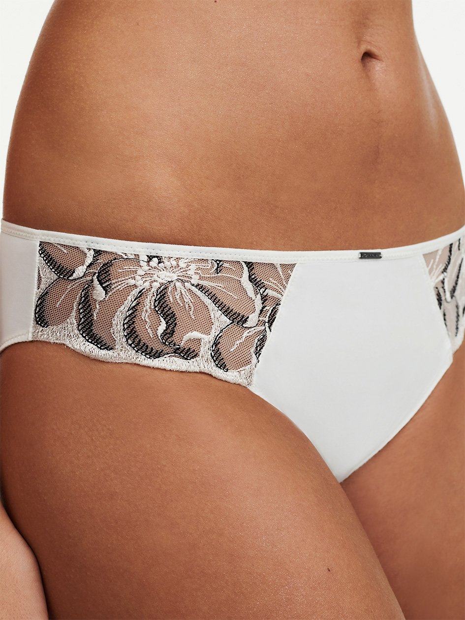 White Chocolate Chantelle Fleurs Women Bikini Bottoms | LYW8756EX