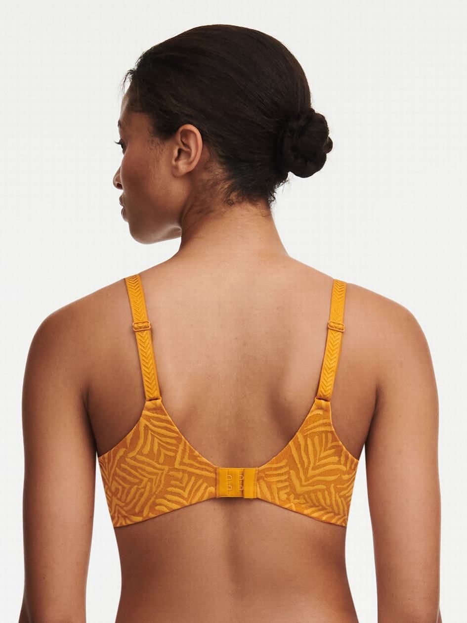 Yellow Chantelle Graphic Allure Lace Plunge Women T-Shirt Bra | BTT6529FK